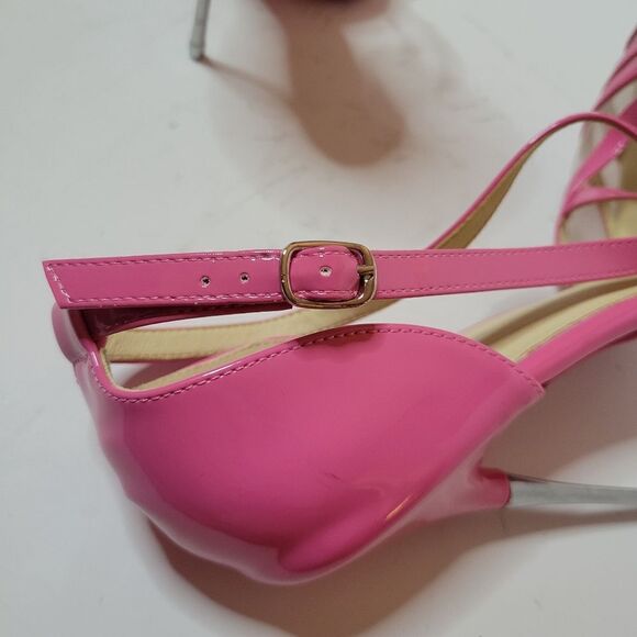 6inch Metal Stiletto Pink Patent Point Shoes - Picture 3 of 13